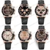 Relógios masculinos de 10 estilos M116515ln 40mm mostrador de chocolate 18k ouro rosa pulseira de borracha natural sem cronógrafo 2813 esportes automático 268F