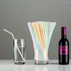 Engångskoppar Straws Plastic For Drinks Bubble Tea Beverage Böjbar Boba Straw Bar Wedding Drinking Tube 100-1000pcs