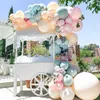 100st Macaron Blue Pink Orange Balloons Garland Kit Event Party Backdrop Wedding Decoration Kids Birthday Baby Shower X0726278P