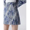 Spódnice Toyouth Women Dżinsowa spódnica 2023 Autumn High talia A w kształcie liści A Slim Fit Retro Dot Mash
