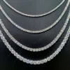 Billigaste pris Hip Hop 925 Silver GRA VVS Moissanite Diamond Tennis Chain Necklace Armband för män Kvinnor Fina smycken