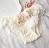 Women's Panties 2024 Arrival Real Po M L XL Lovely Cute Lolita Kawaii Floral Embroidery Underwear Brief Thong Knicker WP887