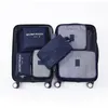 Depolama çantaları 7pcs seyahat büyük kapasiteli bagaj çantası tuvalet ve kozmetikleri yöneten kıyafet ayakkabıları bavul yatak odası