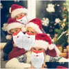 Christmas Decorations 100Pcs Party Christmas Mask Santa Claus Beard Visitor White Funny Cos Dress Up Europe United States Cross Border Dhmht