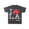 新到着24SS USA私はLa Tee Men Tシャツ春夏女性特大のストリートスケートボードカジュアルコットンTシャツ0201