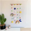 Hair Accessories Rainbow Po Display Holder With Girls Bow Clips Storage Hanger Wall Hanging Picture Drop Delivery Baby Kids Maternity Ot65R