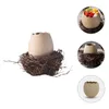 Vases nid d'oiseaux bols en céramique coquille d'œuf craquelée Dessert nouilles pouding petit bol maison Restaurant