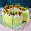 Dekorativa blommor 1pc Artificial Cake dessert Fake Food Decoration POGRAPHY PRO SIMULATION MODEL TEABELT FCYY-012