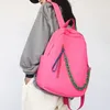 Sacs d'école mode femmes sac à dos en Nylon chaîne sacs à dos unisexe voyage sac à bandoulière grande capacité ordinateur portable pour étudiant fille