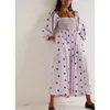 Robes décontractées broderie manches évasées col carré longues femmes tournesol grande balançoire mode élégante bohème lâche maxi robe 2024