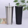 Water Bottles 500 750ml Straw Cup With Lid Coffee Reusable Plastic Tumbler Frosted Mug Bottle Drinkware Portable Large Capacity Milk Tea