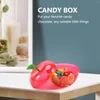 Storage Bags 20PCS Wedding Party Preference Apple Container Toy Filled Plastic Shaped Candy Box Birthday/Wedding Decoration