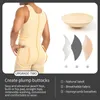 Mężczyźni Shapewear z tyłkami podkładki Bodysuit Control brzucha pełne ciałem Shaper Compresyjne odchudzanie bieliznę