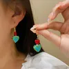 أقراط تدوين الكورية المتخصصة الأكريليك الحب earhook تصميم شخصية الرجعية الراقية للنساء Luxe Little Mermaid