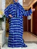 Ethnic Clothing Muslim Long Sleeved Cotton Abaya Women Ramadan Prayer Turkey Middle East Femme Robe Floral Loose African Dress Turban Attach