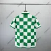 24SS Designer Mens Tracksuits Homens Set Hawaii Carta Imprimir Mulheres Curtas Camisetas Luxo Verde Treliça Impresso Calças Casuais Algodão Homem Shorts e Camiseta Conjuntos