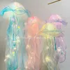 Decorative Figurines Finished Jellyfish Night Light Hanging Decor Bedroom Wall Aesthetics Room Decoration Kids