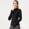 LU-088 2024 YOGA WOMENS'S DEPINE DEFINE DEFINE DEFINE DEFINE WORKOUT SPORT COAT FIESSジャケットクイックドライアクティブウェアトップソリッドジップアップスウェットシャツスポーツウェアベストセラー295