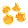 Bakning formar halloween cookie stämpel kex mögel 3d kolvskärare diy mögel kakor dekorera verktyg gratis