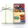 Decorative Figurines Natural Reiki Gemstones 7 Chakras Crystal Ball Mineral Energy Raw Quartz Rough Stone With Gift Box