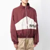 Fashion Brand Coats Trendy Rhude Patchwork Personalized Zipper Printed Short Jacket Thin Jacket sports windbreaker