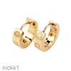 Fashion Love Designer Earring Gold Studs Ear Clip Luxury Jewelry Size 9mm 12mm Ladies Earring Sterling Silver Ear Ring for Women EXEP