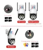Security Camera Outdoor HD 5MP 20X Zoom PTZ Auto Tracking Human Detection Red Blue Warning Light Surveillance