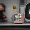 Orologi da tavolo Orologio da stazione meteorologica Smart WIFI di dimensioni MINI per la decorazione del desktop da gioco.Animazioni GIF carine fai-da-te e funzione album elettronico