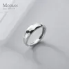 Clusterringen Modian 925 Sterling Zilver Geometrische Cut Aanpasbare Vinger Voor Vrouwen Mannen Eenvoudige Stapelbare Trouwringen Fijne Sieraden