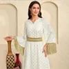 Ethnic Clothing Cross-border Amazon National Wind Dress Middle East Characteristic Ribbon Bronzing Chiffon Robe