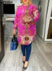 Plus Size 5XL VONDA Bohemian Blouses Women Long Shirt Long Sleeve Printed Vintage Tops Tunic Fashion Casual Blusas Femininas 240202