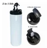 USA warehouse sublimation 20oz straight tumbler with 2 way drink lids water bottle sports bottle sippy lids 25pcs/case