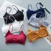 Bras Sexy Bra Bandeau Crop Top Slim Spaghetti Strap Seamless Tube Backless Bralette Streetwear Lingerie Beauty Back Tee