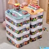 Lego Storage Box Building Block Organizer Particle Toy Jigsaw Puzzle Container Partition Bin Children 240125