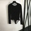 편지 떼는 여성 Bodysuit 속옷 고급 디자이너 Sexy Bodysuits Leotard Long Sleeve Tops Shirts를 통해보십시오.