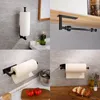 Kitchen Storage Stainless Steel Paper Towel Holder Adhesive Toilet Roll Wall Mounted Bathroom Hook Rack