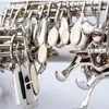 KALUOLIN nouveau Saxophone Alto Nickel argent laiton Sax embout patchs tampons anches plier cou