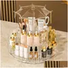 Storage Boxes & Bins Storage Boxes Home Makeup Box Degree Cosmetic Organizers 360 Rotation Transparent Bathroom Shelf With Organizer D Dhxpe