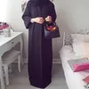 Roupas étnicas Simples Mulher Muçulmana Abaya Dubai Luxo Turco Saudita Abayas Abertas para Mulheres Kimono Islam Oração Roupas Kaftan Hijab Robe