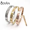 Gioielli in acciaio inossidabile 316l di titanio di moda per donne uomini amano coppie bracciali a vite braccialetti