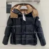 Designer para baixo parkas curto bordado emblema cor bloco engrossado quente puffer breadsuit jaqueta feminina casaco de inverno tamanho 0/1/2/3