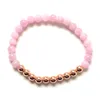 MG2039 nouveau Design naturel 6 MM tanzanie Kunzite cuivre perles Bracelet femmes de haute qualité à la main Yoga poignet Mala