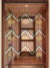 Rideau 90x195cm, perles de bois, 31 lignes ondulées, rideaux de porte à cordes rétro, stores en bois faits à la main, écran de porche, séparateur de chambre à coucher