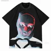 Men's T-Shirts Harajuku punk Printed oversized t shirt Extra Large Loose Y2k Tops Gothic Pop Couple Retro 2023 New Sweatshirt goth Clothing T240202