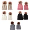 Donne Madre Figlia Abbinamento Maglia Pom Berretti Bobble Cappello Bambini Adulti Skullies Inverno Caldo Beanie Cap2579