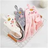 Towel Towel Cute Hand Kitchen Bathroom Super Absorbent Microfiber Tableware Cleaning Cartoon Pig Hanging Drop Delivery Dhirt