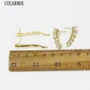 10 paia orecchini lunghi metallici lisci placcati in oro Orecchini a bottone dal design classico Gioielli di moda Regalo da donna 30780 240127