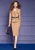 Elegant Business Chic Blazer kjoldräkt 2 bit för kvinnliga klänning set Office Party Outfit Autumn Plus Size 4XL kläder 240127