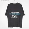 メンズTシャツ23SSトップレベルバージョン洗浄ビンテージプリントRR123 Tシャツ男性女性EUサイズ100％綿RR123トップティーファッションサマーヘンテイT240202