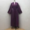 Roupas étnicas Simples Mulher Muçulmana Abaya Dubai Luxo Turco Saudita Abayas Abertas para Mulheres Kimono Islam Oração Roupas Kaftan Hijab Robe